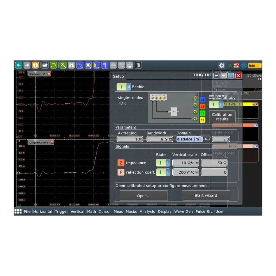 Rohde & Schwarz RTO-K130 TDR/TDT Analysis Option