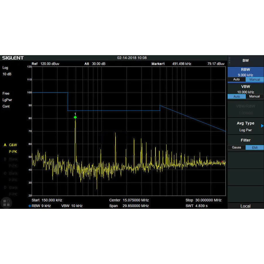 Siglent SSA3000XR-EMI Filter & Detector Option
