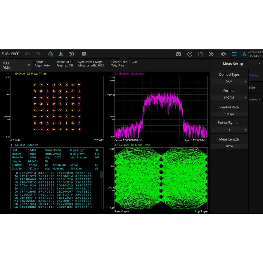 Siglent SSA5000-DMA Digital Modulation Analysis Option