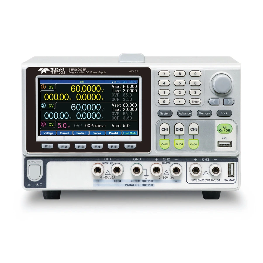 Teledyne LeCroy T3PS60033P Triple Output DC Power Supply