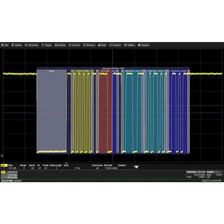 Teledyne LeCroy WS4KHD-AUDIO TD AudioBus Trigger and Decode Option